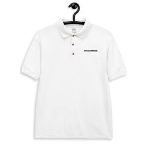 ANDREPNOIR White Embroidered Polo Shirt